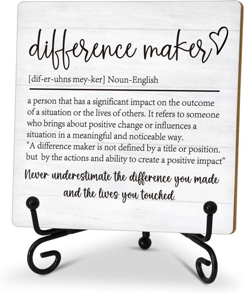 Best Inspirational Gift – Difference Maker Wood Plaque Review