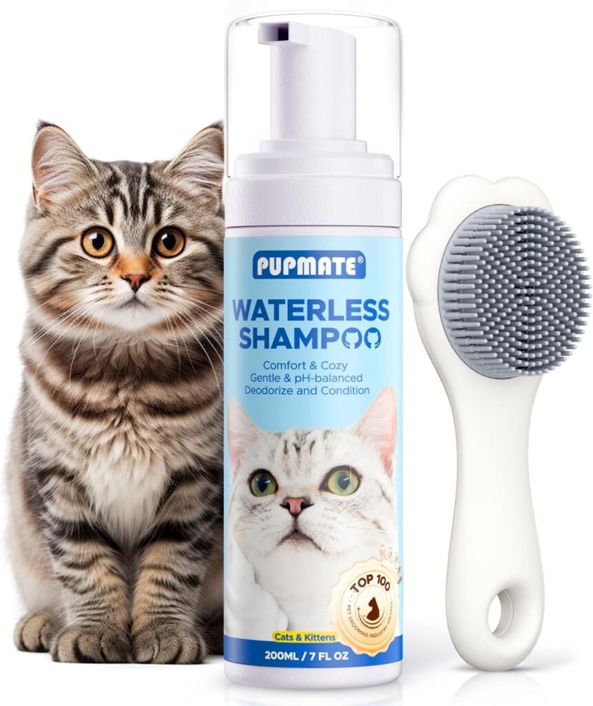 Best Cat Shampoo – Waterless Formula with Brush for Quick Clean Review
