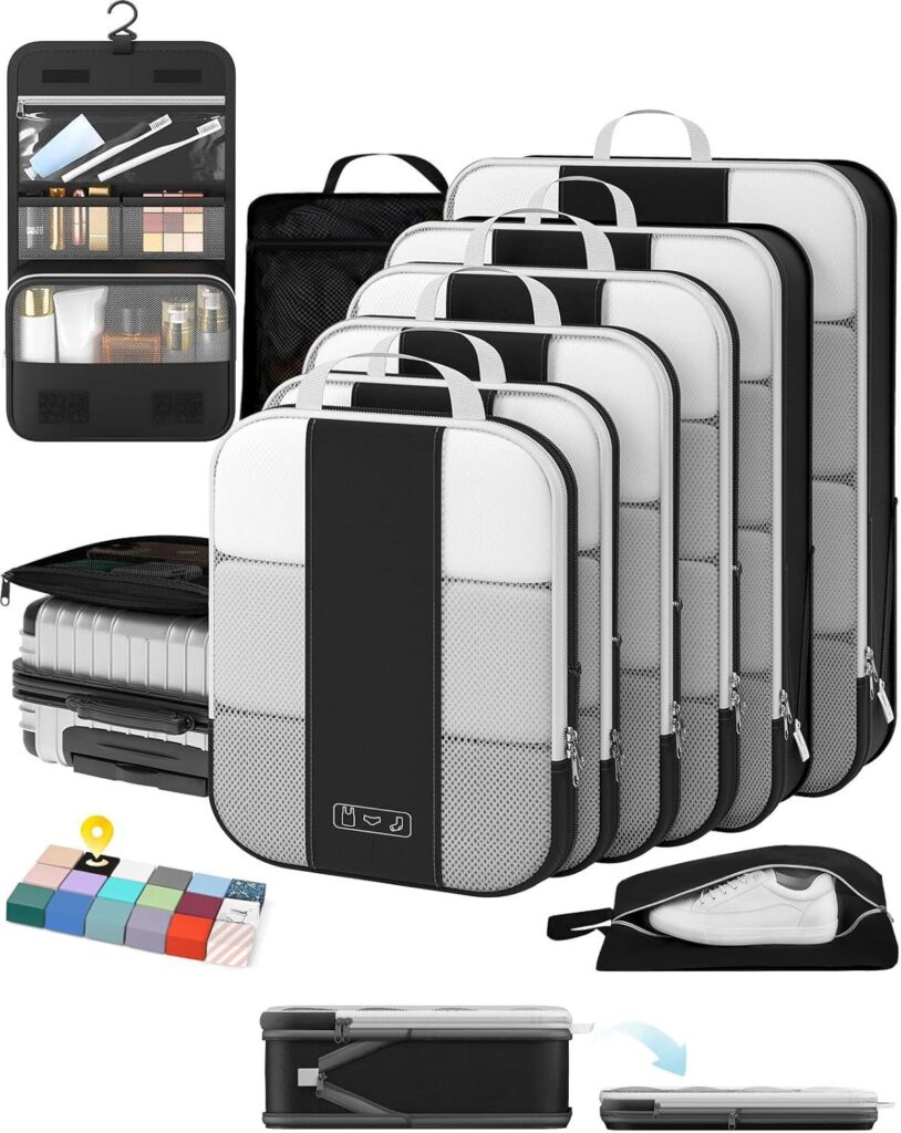 Best Travel Organizer – 10 Set Compression Packing Cubes Review