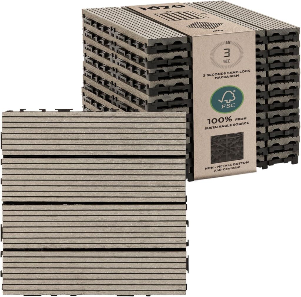Best Decking Tiles – IDZO Wood Plastic Composite Deck Tiles Set Review