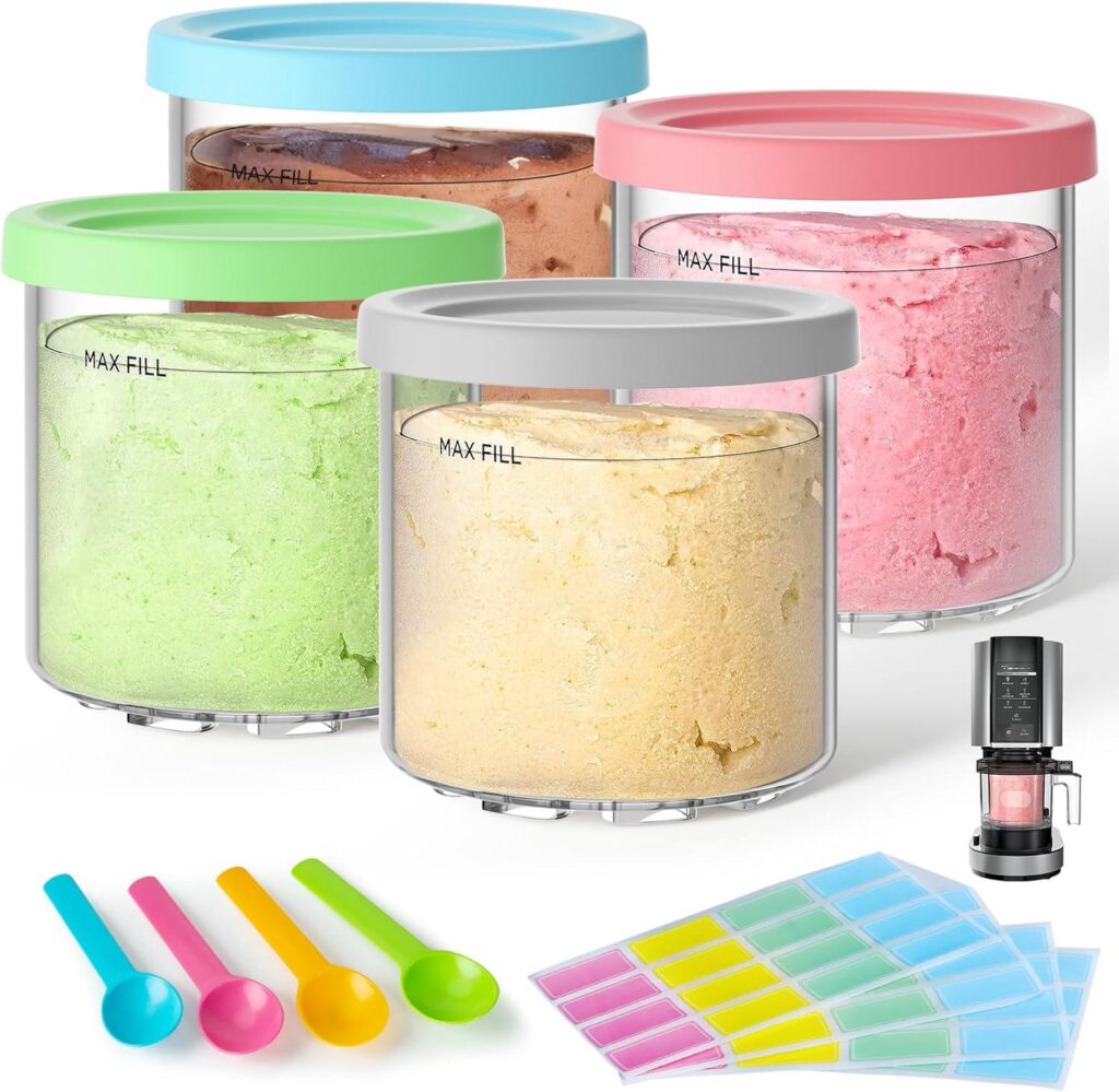 Best Ice Cream Containers – 4 Pack Creami Pint Containers and Lids Review