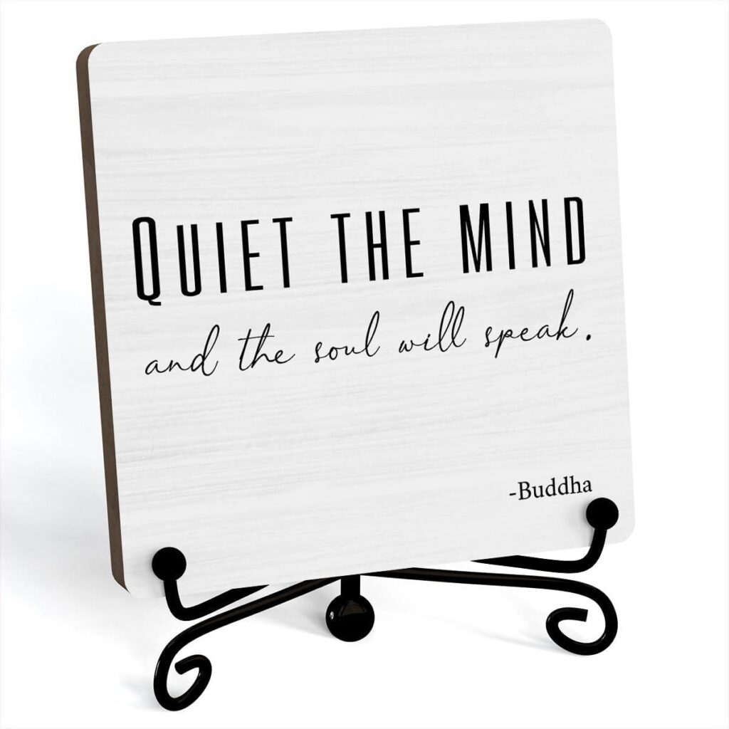 Best Zen Decor – Quiet The Mind And The Soul Will Speak Sign (B06) Review