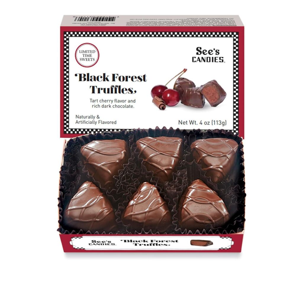 Best Gourmet Chocolate – See’s Candies 4 oz Black Forest Truffles Review