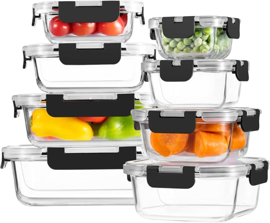 Best Kitchen Storage – 8 Pack Borosilicate Glass Containers Review