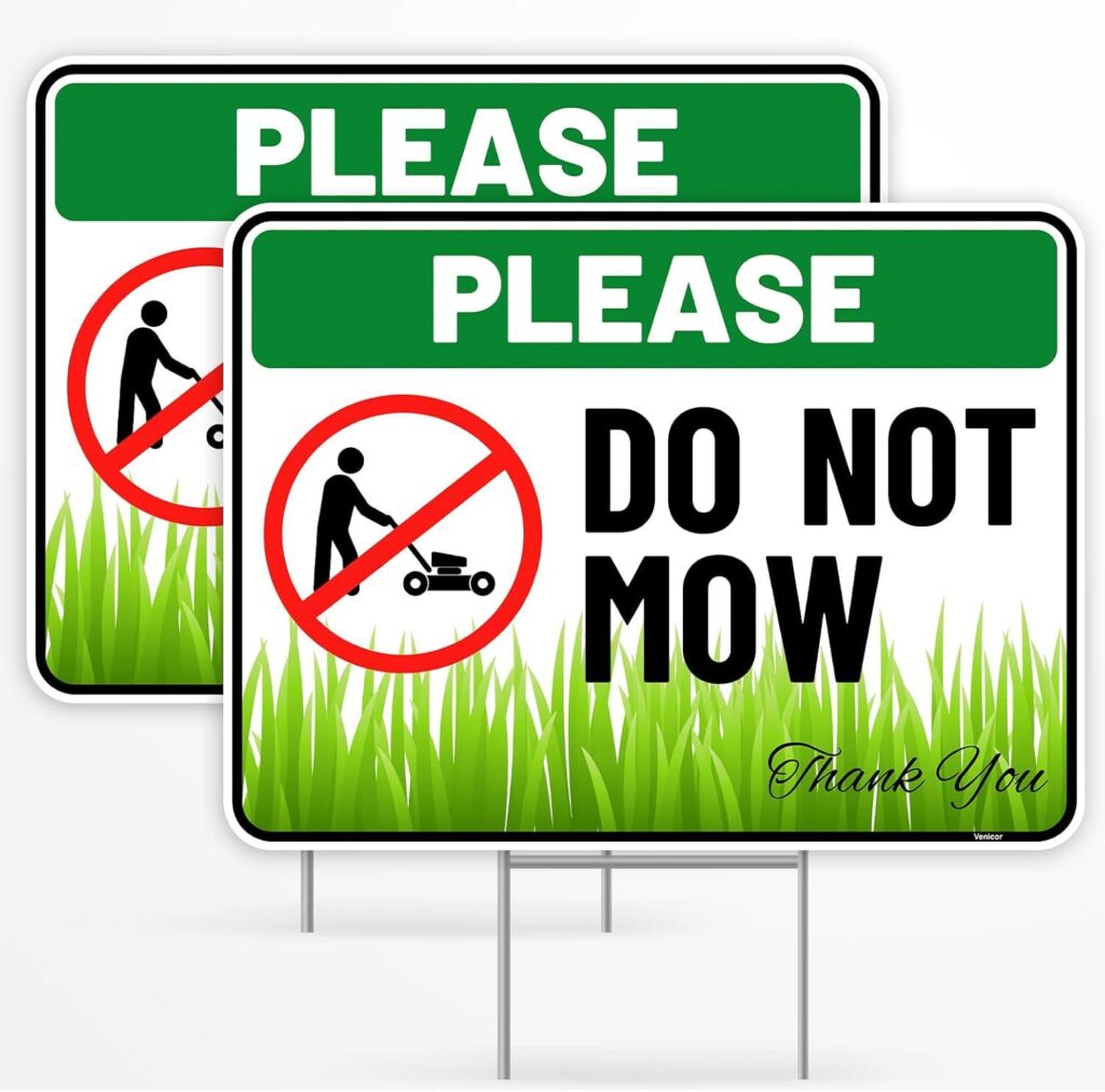 Best Lawn Signs – 2PC Do Not Mow Sign with Stake Review