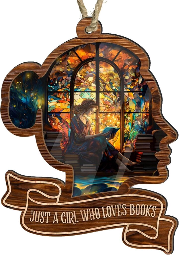 Best Christmas Ornament – Artsy Woodsy Book Lover Suncatcher Review