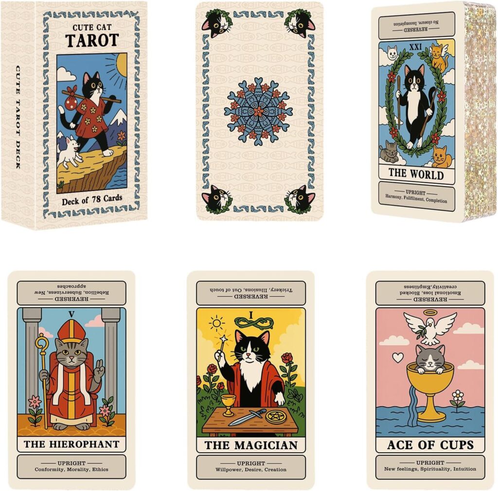 Best Cat Tarot Cards – Adorable Beginner Deck with Gold Edges Review