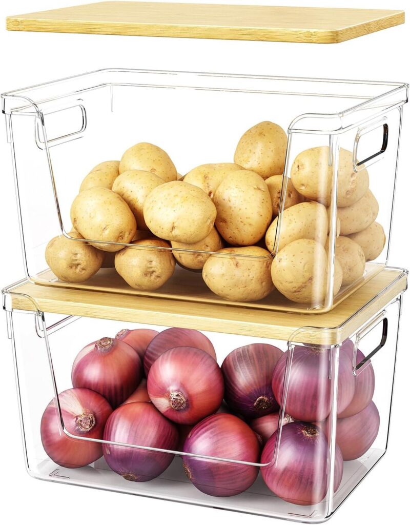 Best Pantry Organization – 2 Set Stackable Storage Basket Review