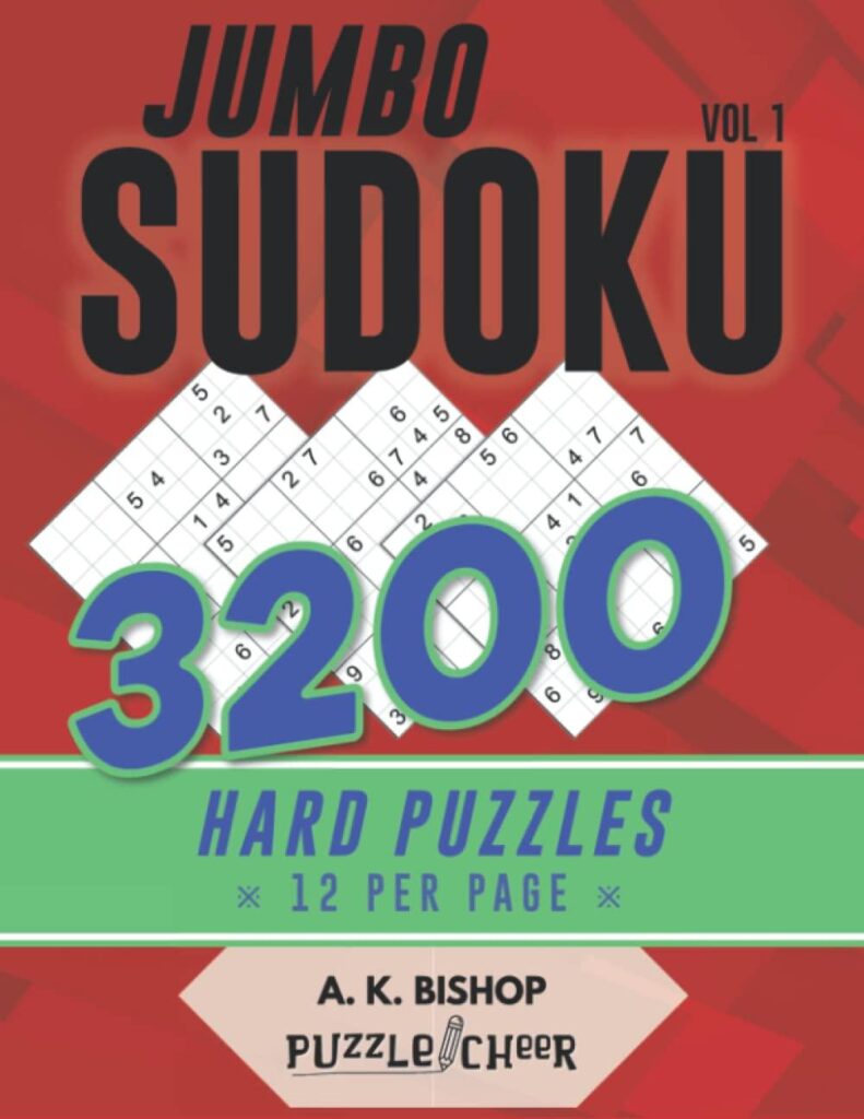 Best Puzzle Book – Jumbo Sudoku 3200 Hard: 12 Puzzles Per Page, Vol 1 Review