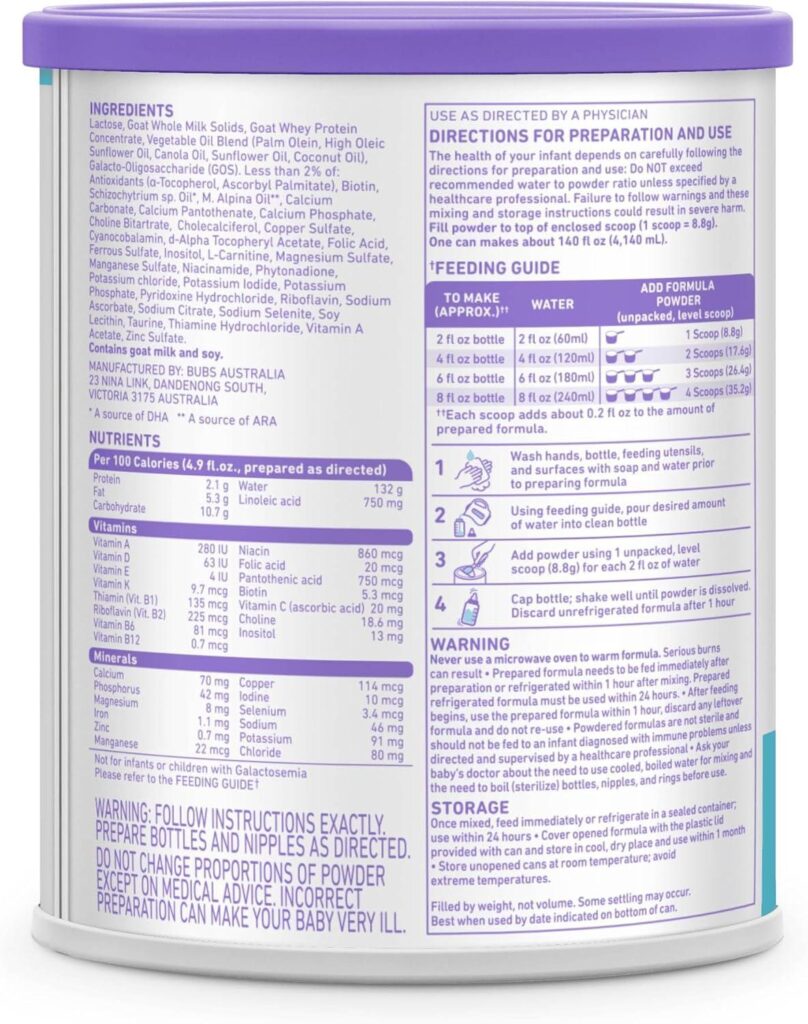 Best Baby Formula – Bubs Whole Goat Milk Formula with Iron Review
