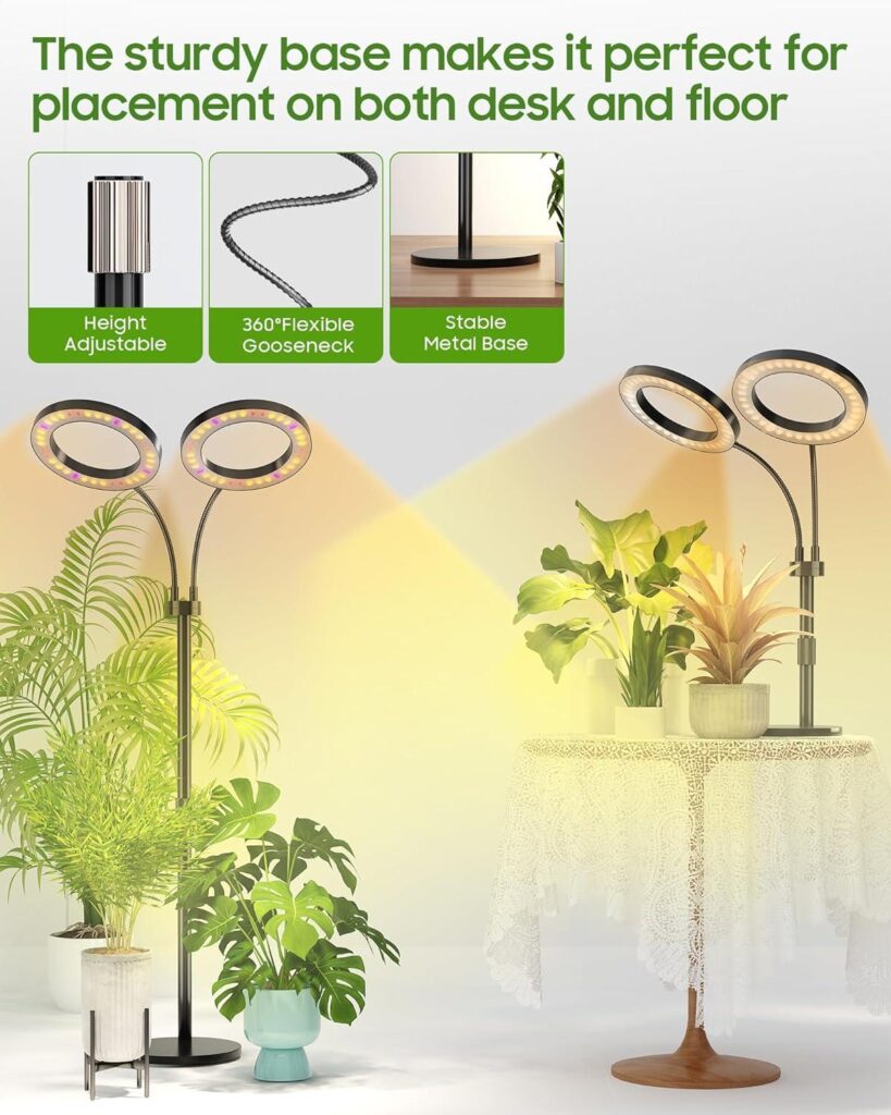 Best Indoor Plant Grow Lights – Full Spectrum LED with Timer & Adjustable Height Review