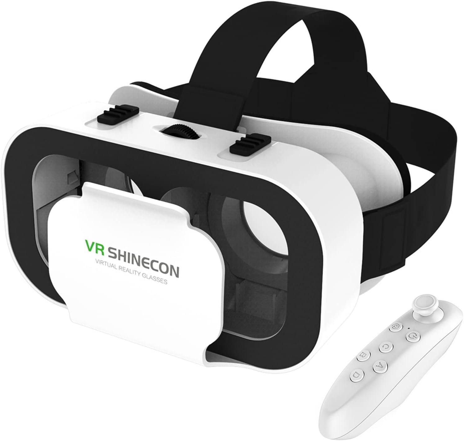 VR Headset Tested: Adjustable Fit, Controller, & Multi-Device for Movies (Black)