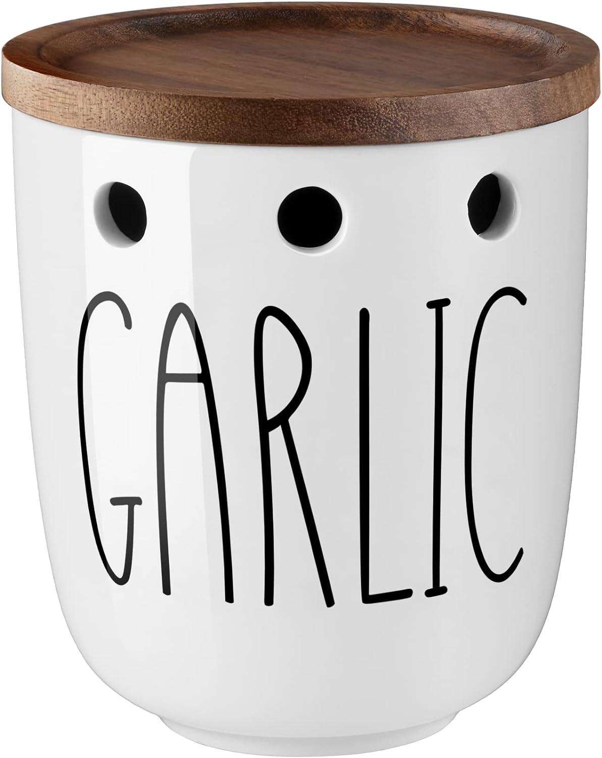 Ceramic Garlic Keeper vs Acacia Wood Lid: Surprising Freshness Hack for White Kitchens