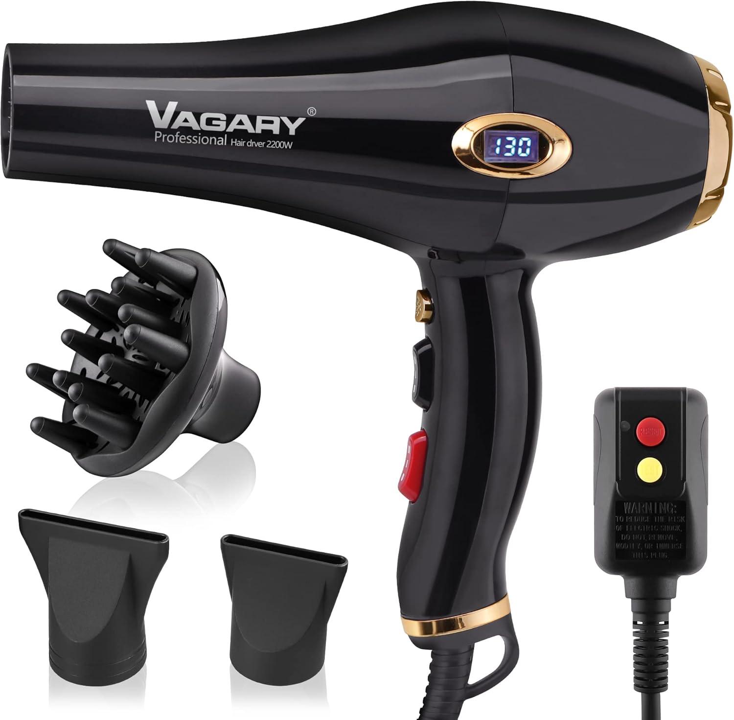 VAGARY Hair Dryer Showdown: 2200W, ICD Display, Low Noise Tested for 2025