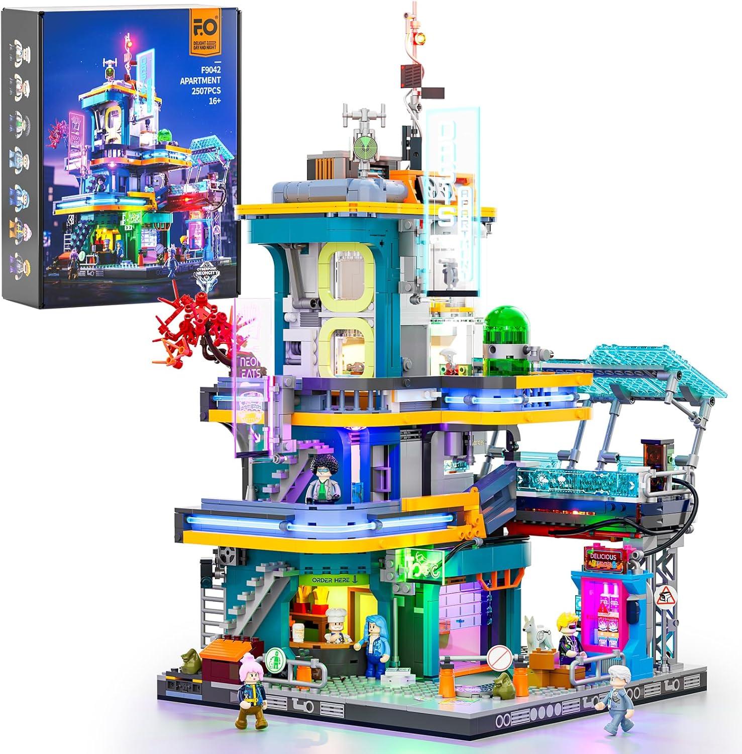 Surprising Showdown: Funwhole Cyberpunk Lighting vs. Future City 2025 Pcs Modular Buildings for Enthusiasts