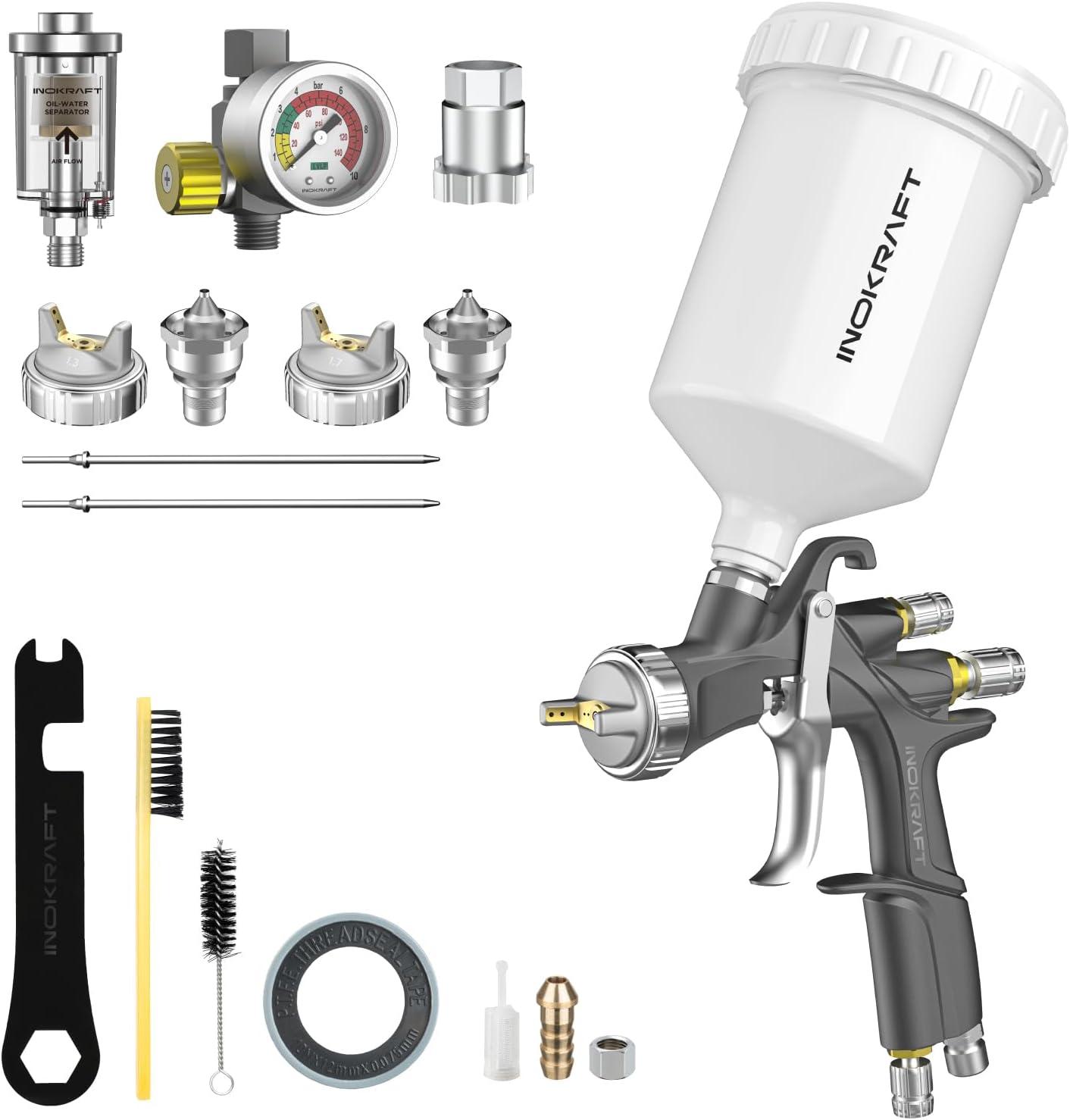 InoKraft D1 LVLP Paint Gun: Tested Nozzle Precision, DIY-Worthy Accessories, and Surprising... Car-Friendly Efficiency?