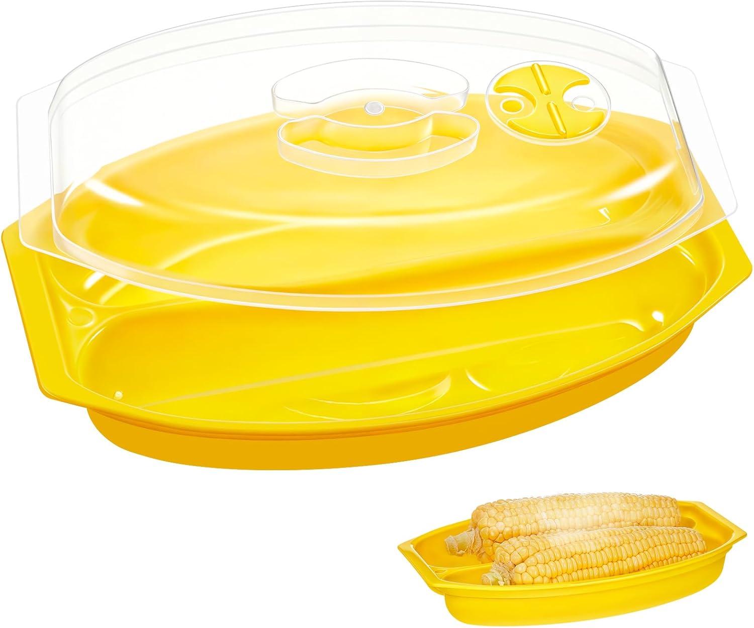Microwave Corn Steamer Showdown: 2-Piece Cooking, Vented Lid - Surprising Dishwasher Safe?