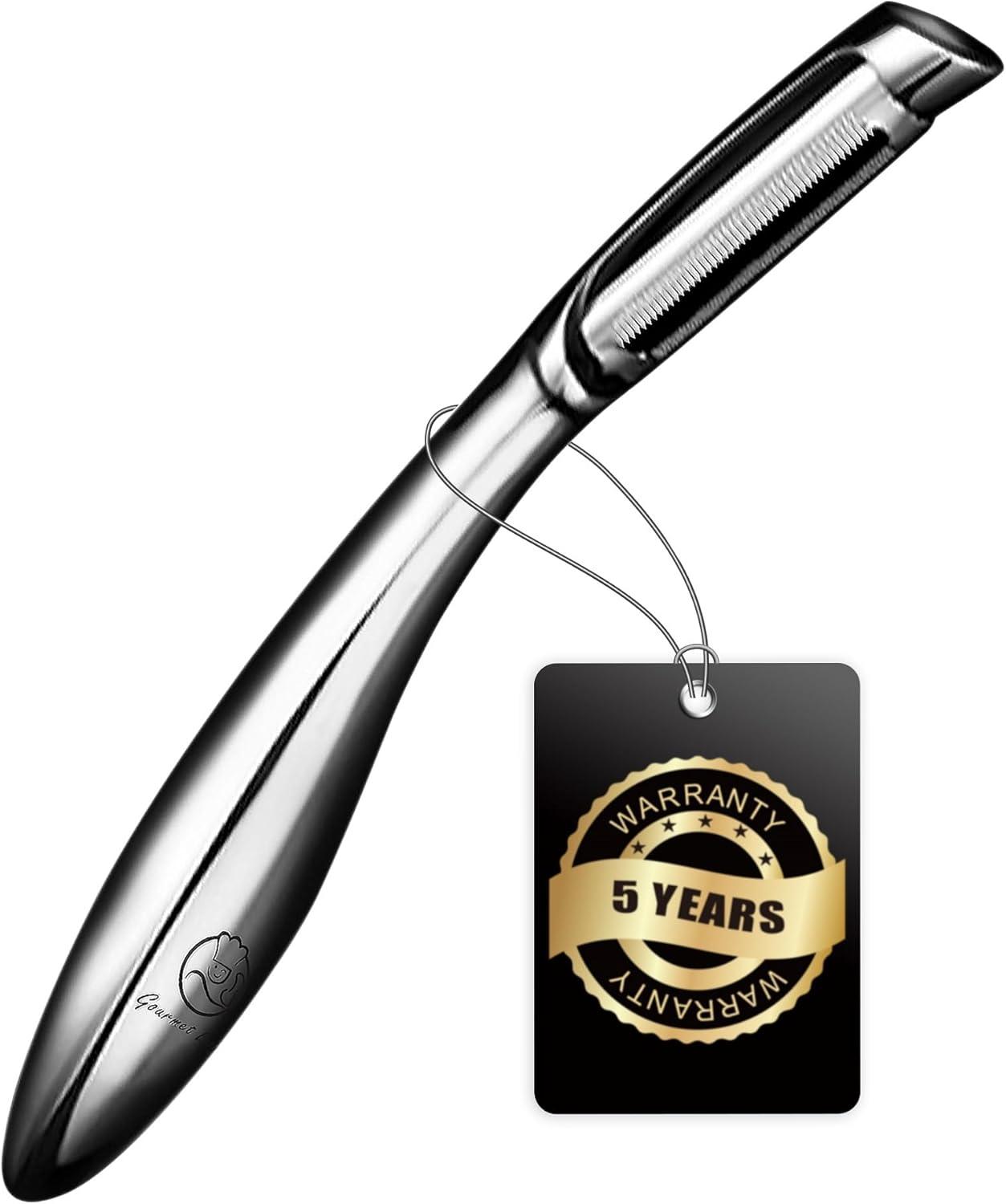 Surprising: 5-Year Warranty on Non-Slip Peeler - Tested for Tough Veggies