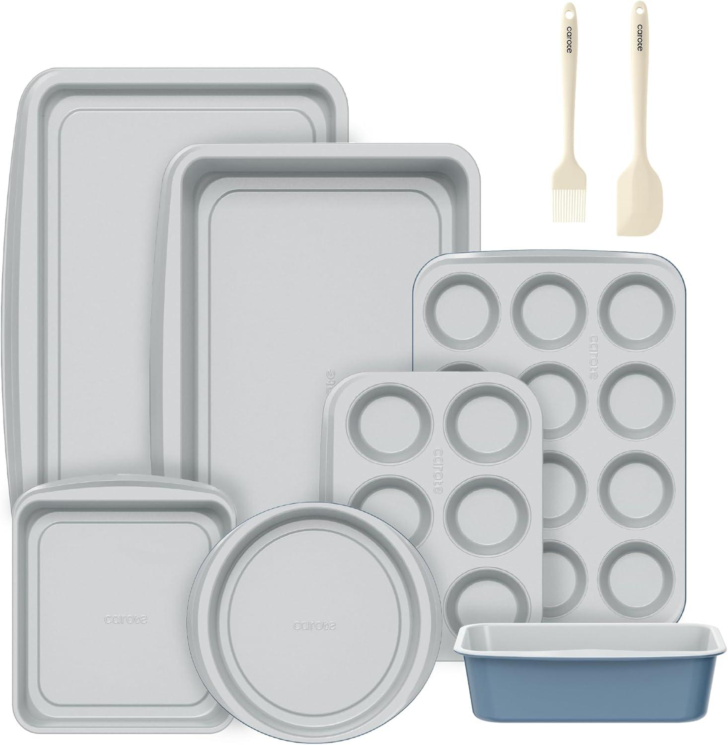 CAROTE 9-Piece Bakeware Showdown: Stackable, Nonstick, Even Baking, & Seasonal Use