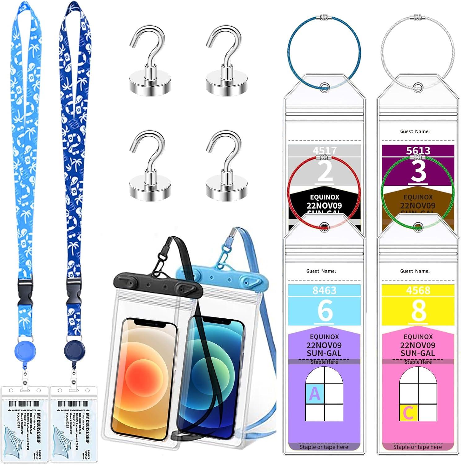 Tested 12 Pcs Royal Caribbean Cruise Kit: Retractable Lanyards, Waterproof Pouch, Universal Hook, & Luggage Holder 2025