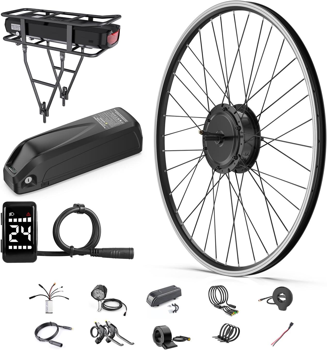 BAFANG 48V 500W Front Hub Motor Tested: LCD Display vs. Optional Ebike Battery in E-Bike Conversion Kits
