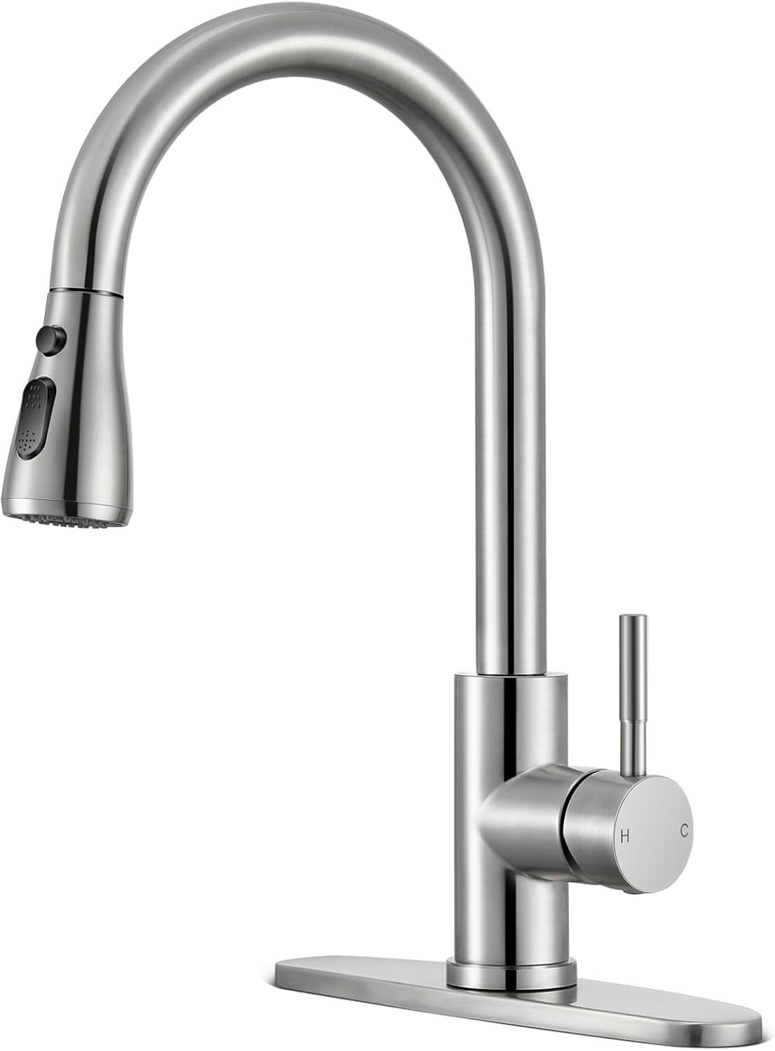 Best Kitchen Faucets – Single Handle Touch with Pull Down Sprayer