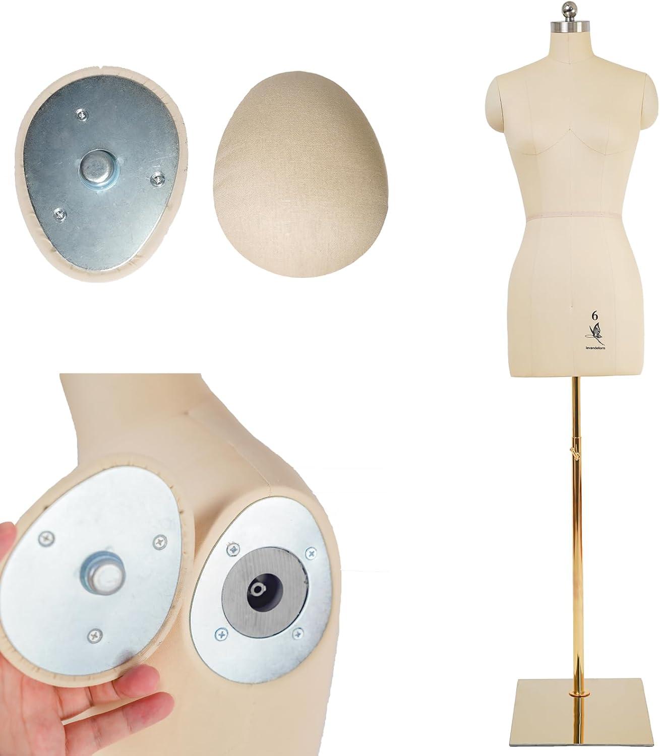 Best Top-Rated Mannequin – Adjustable Height Female Dress Form (Beige,6) Review