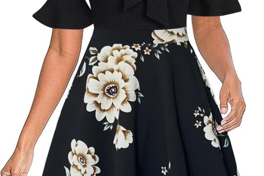 Best Women’s Dresses – Summer Floral Ruffle Sleeve Work Church Wedding Guest Party Review