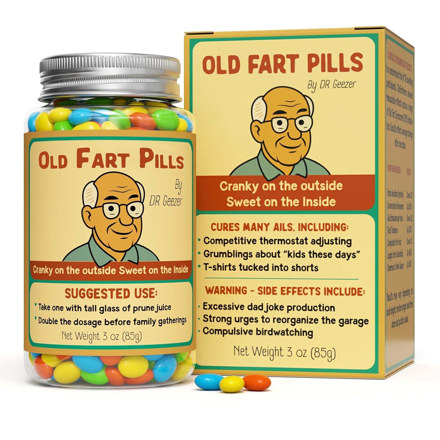 Best Old Fart Pills – Funny Gag Gift Candy for Men & Women