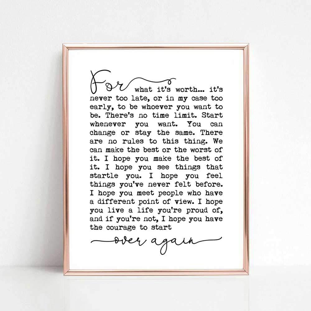 Best Home Decor – Inspirational Print, Life Quotes 8×10 Review