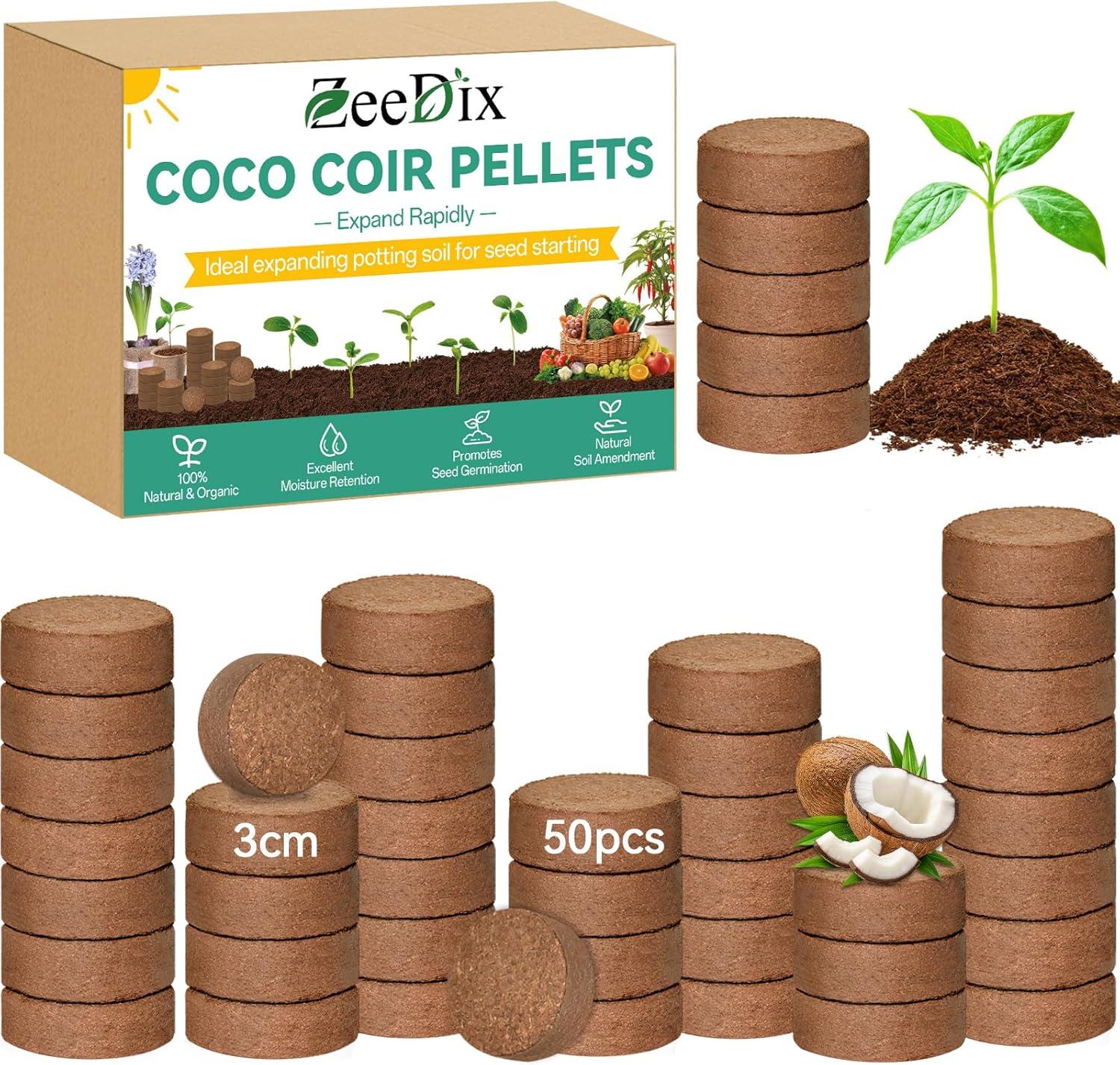 Best Garden Soil – ZeeDix 50Pcs Organic Coco Coir Pellets Review