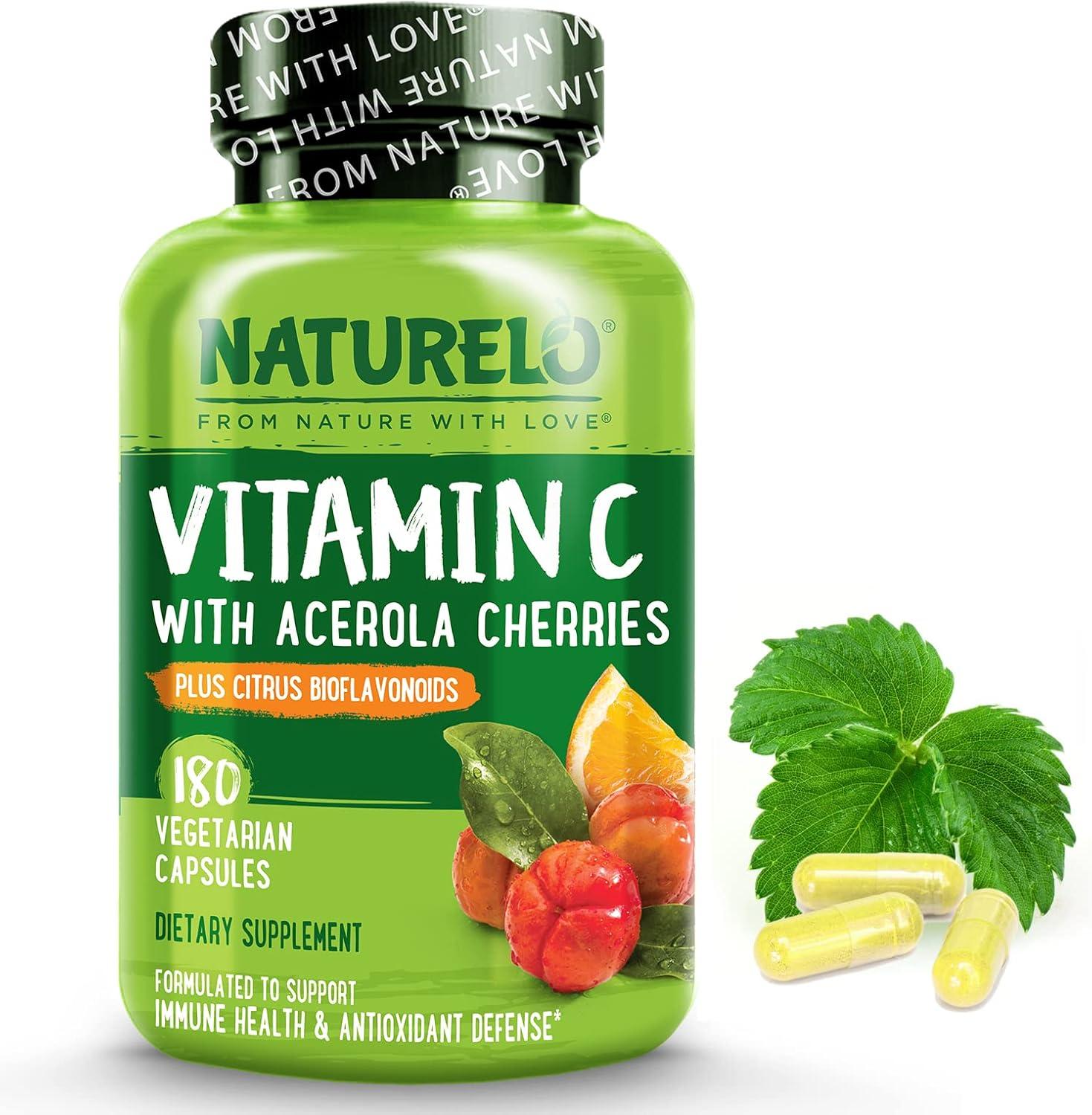 Best Vitamin C – NATURELO Vitamin C with Organic Acerola Cherry Extract – Vegan Supplement Review