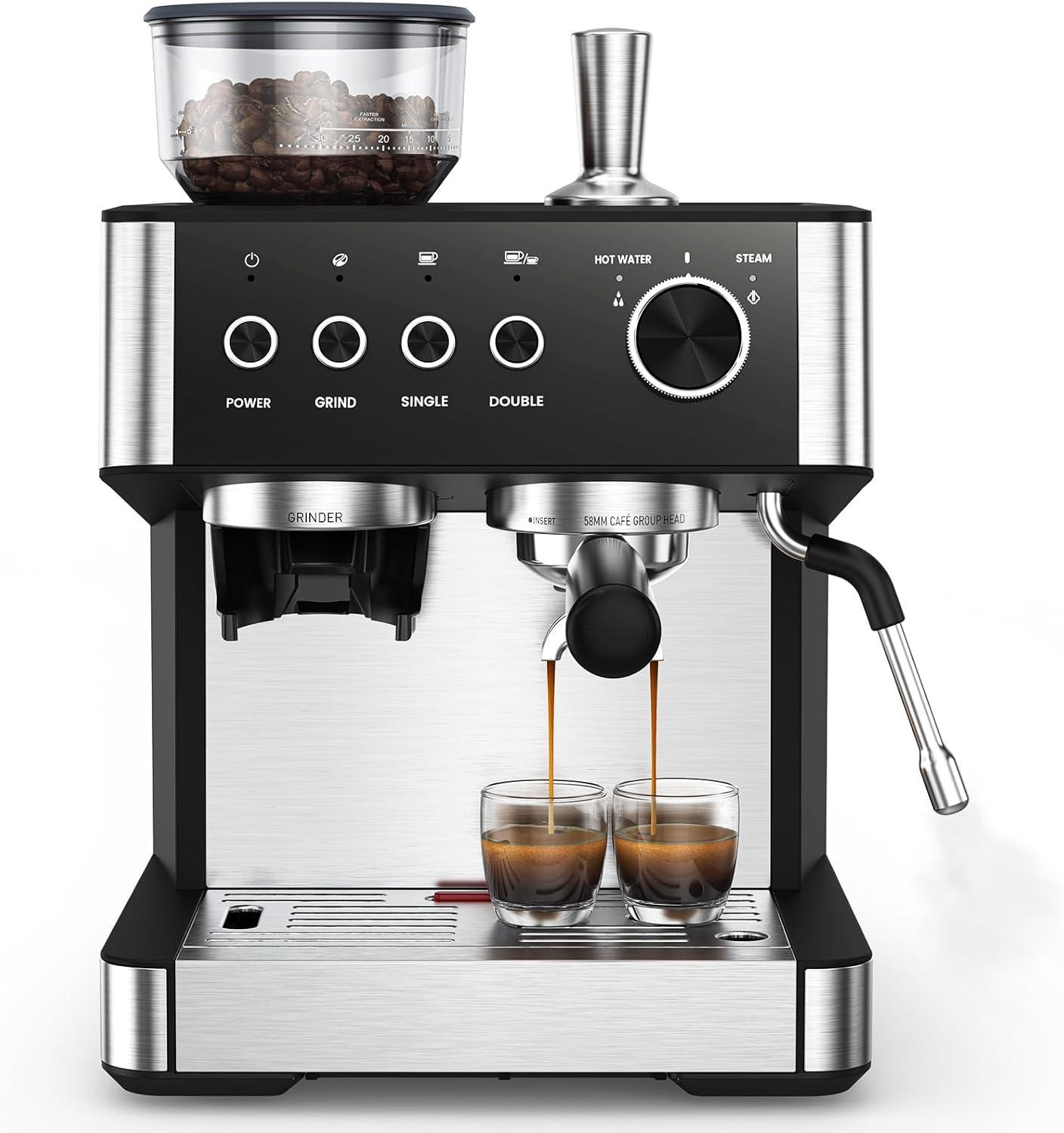 Best Espresso Machine – (2025 Upgrade)20 Bar with Grinder Review