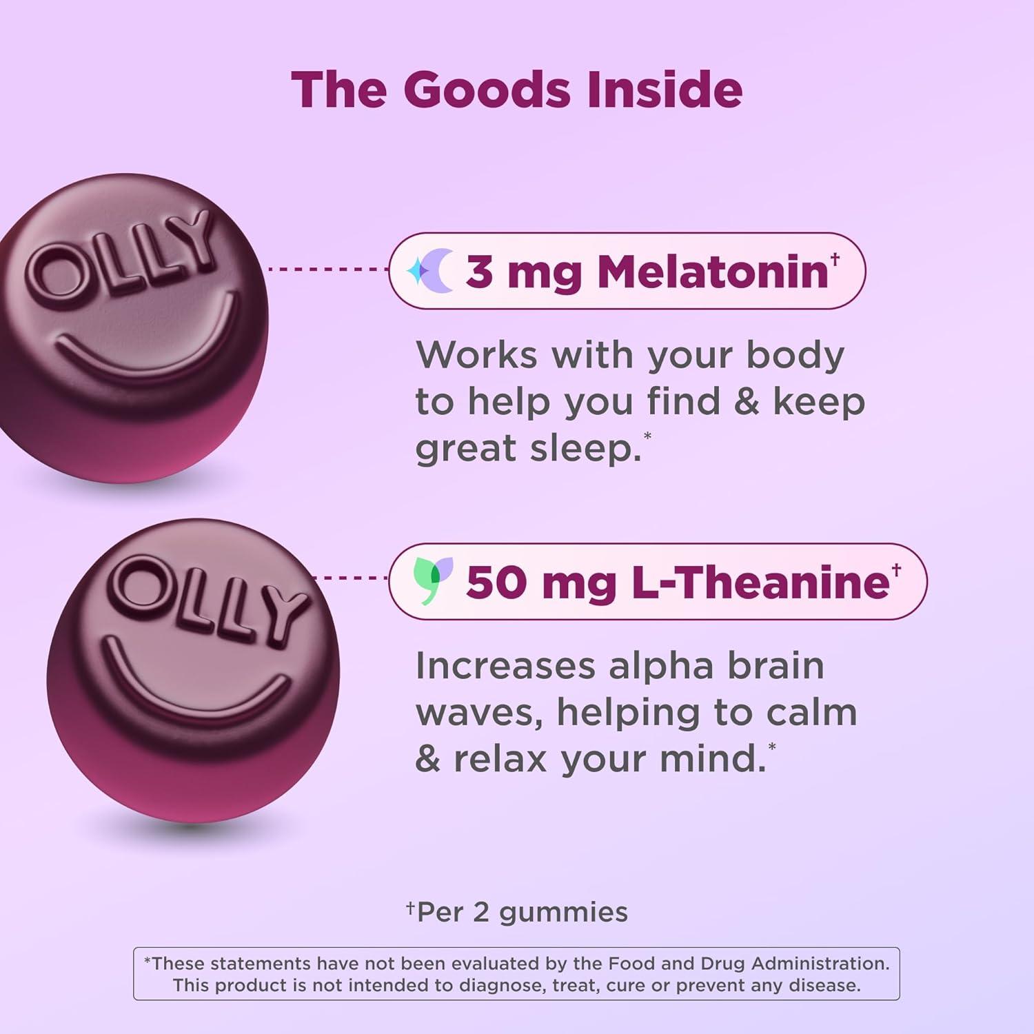 Best Sleep Support Gummies – OLLY Sleep Gummy, 3mg Melatonin, Review