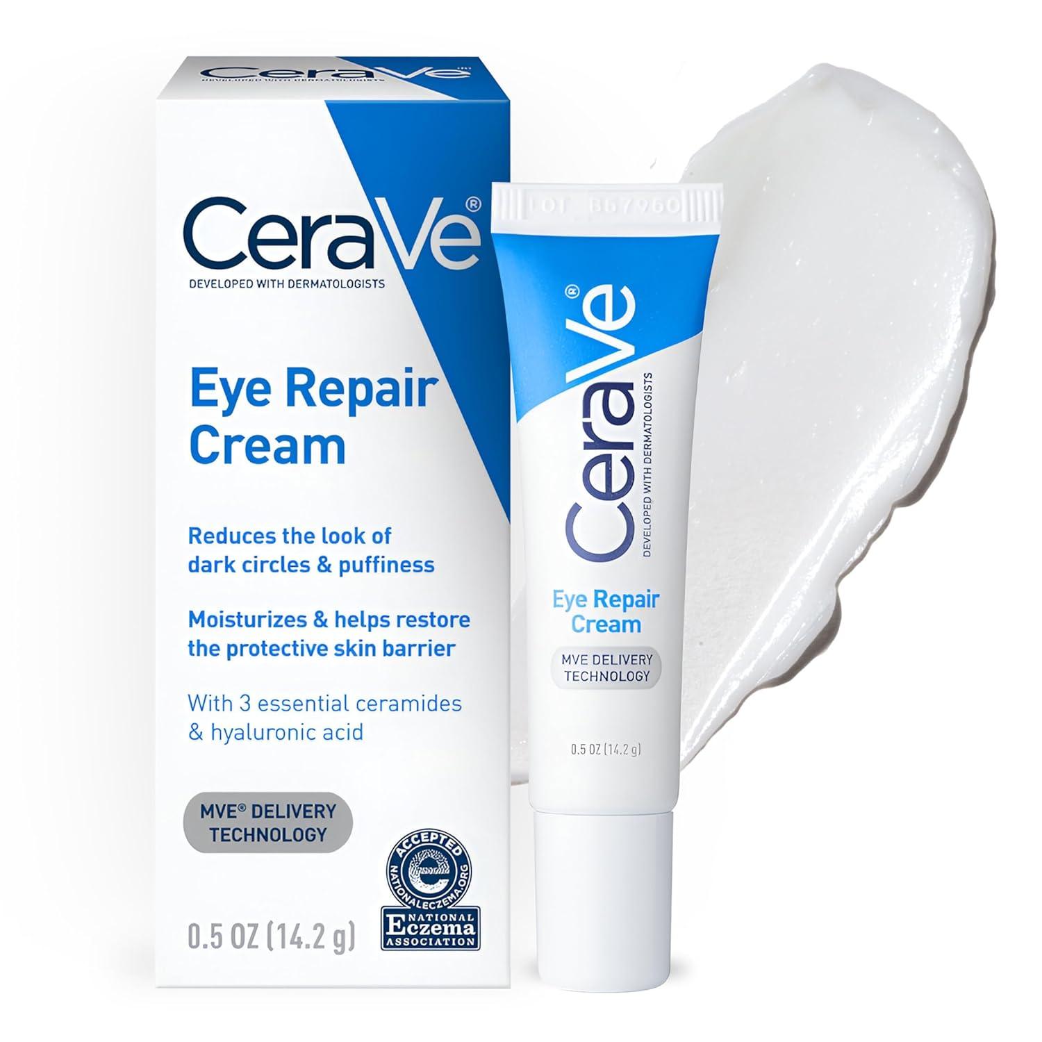CeraVe Eye Cream's Tested Blend: Surprise Puffiness Hack with Oil-Free & Marine Benefits