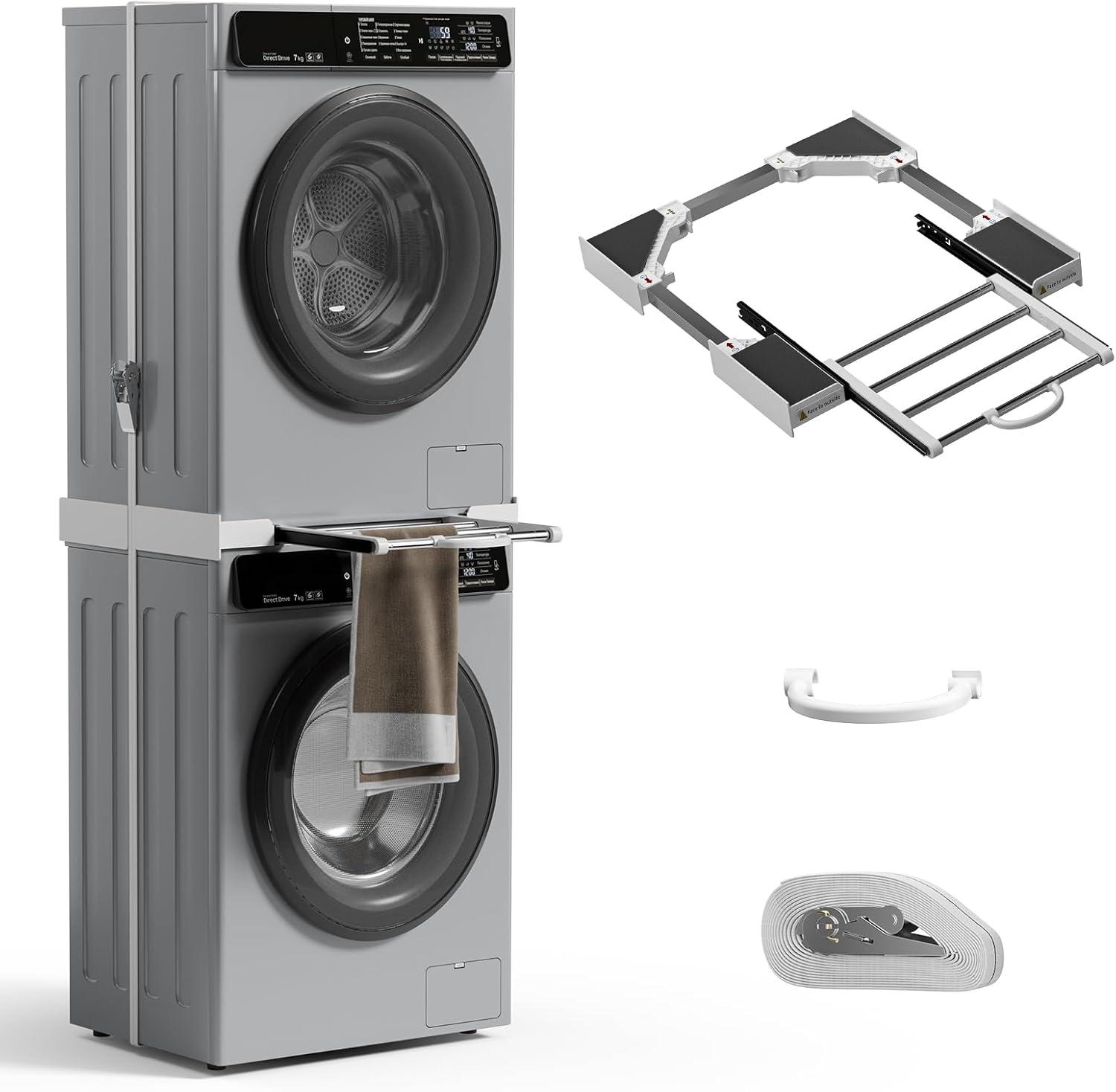 Surprising Storage: Recliner Cover with Utility Pockets & Slip-Resistant Design
Laundry Showdown: Stacking Kit with Vibration Control & Pull-Out Storage
Versatile Rug: Braided Design for Entryways & Laundry Rooms (Hidden Tassels)