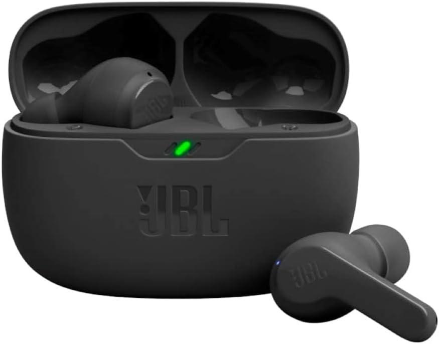 JBL Vibe Beam: Deep Bass Sound & 32-Hour Battery Life Tested... Water Resistant for Outdoor Use (Black)