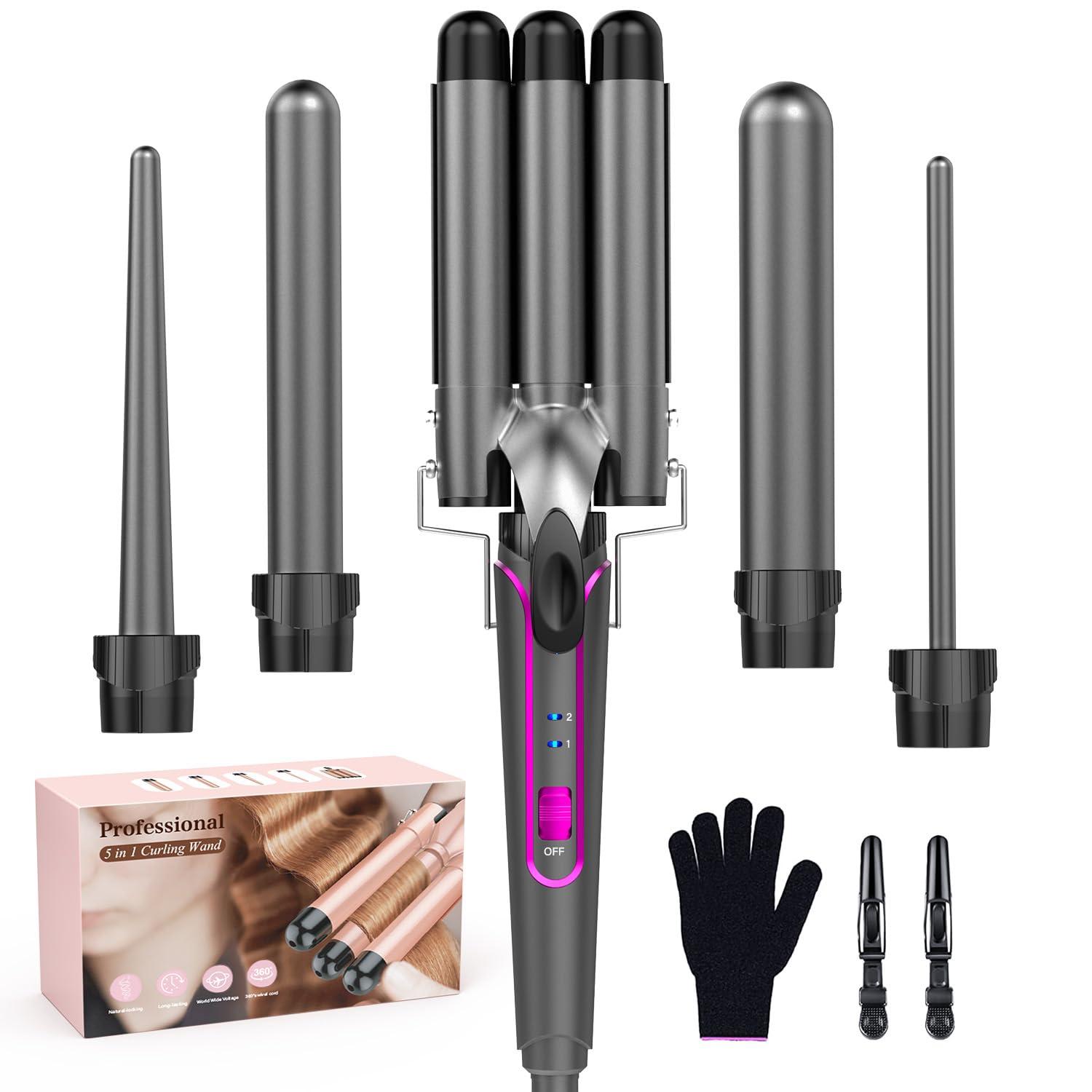 Travel-Tested 5-in-1 Curling Wand: Versus the Average, 30s Heat for Shiny Curls