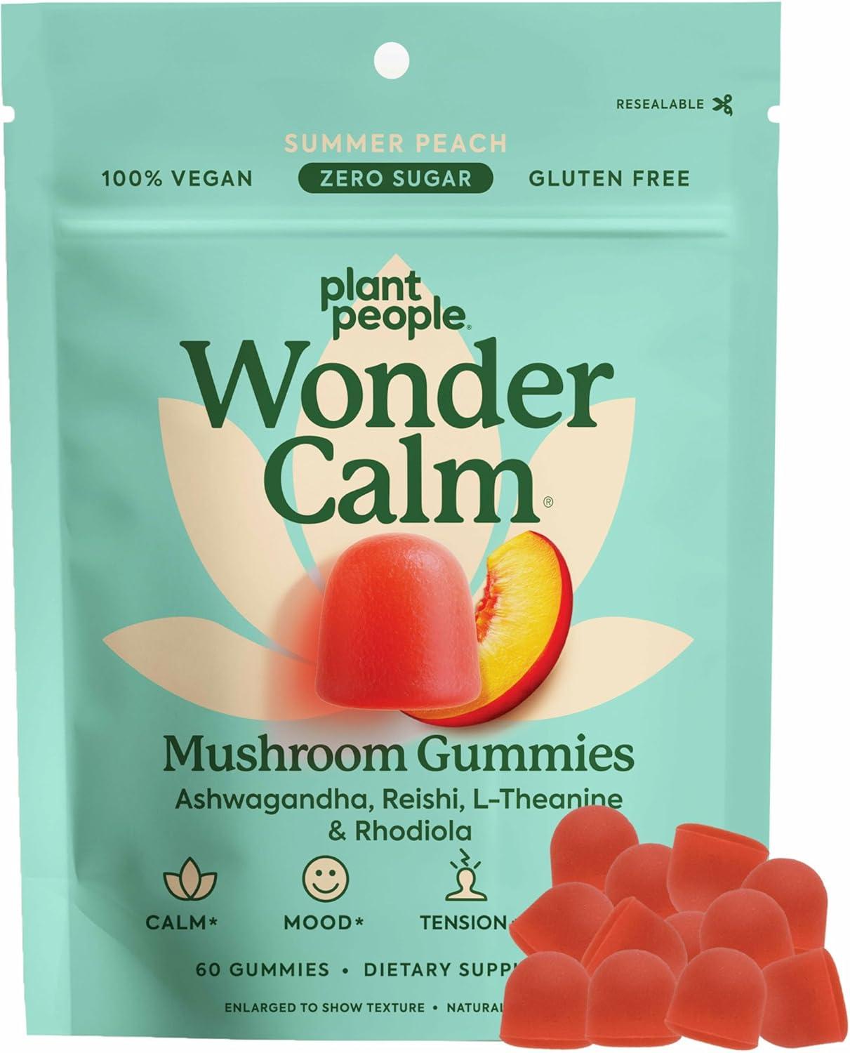 Plant People WonderCalm vs [Other] - No Sugar, Natural Ashwagandha (Vegan, Peach, 60 Count)