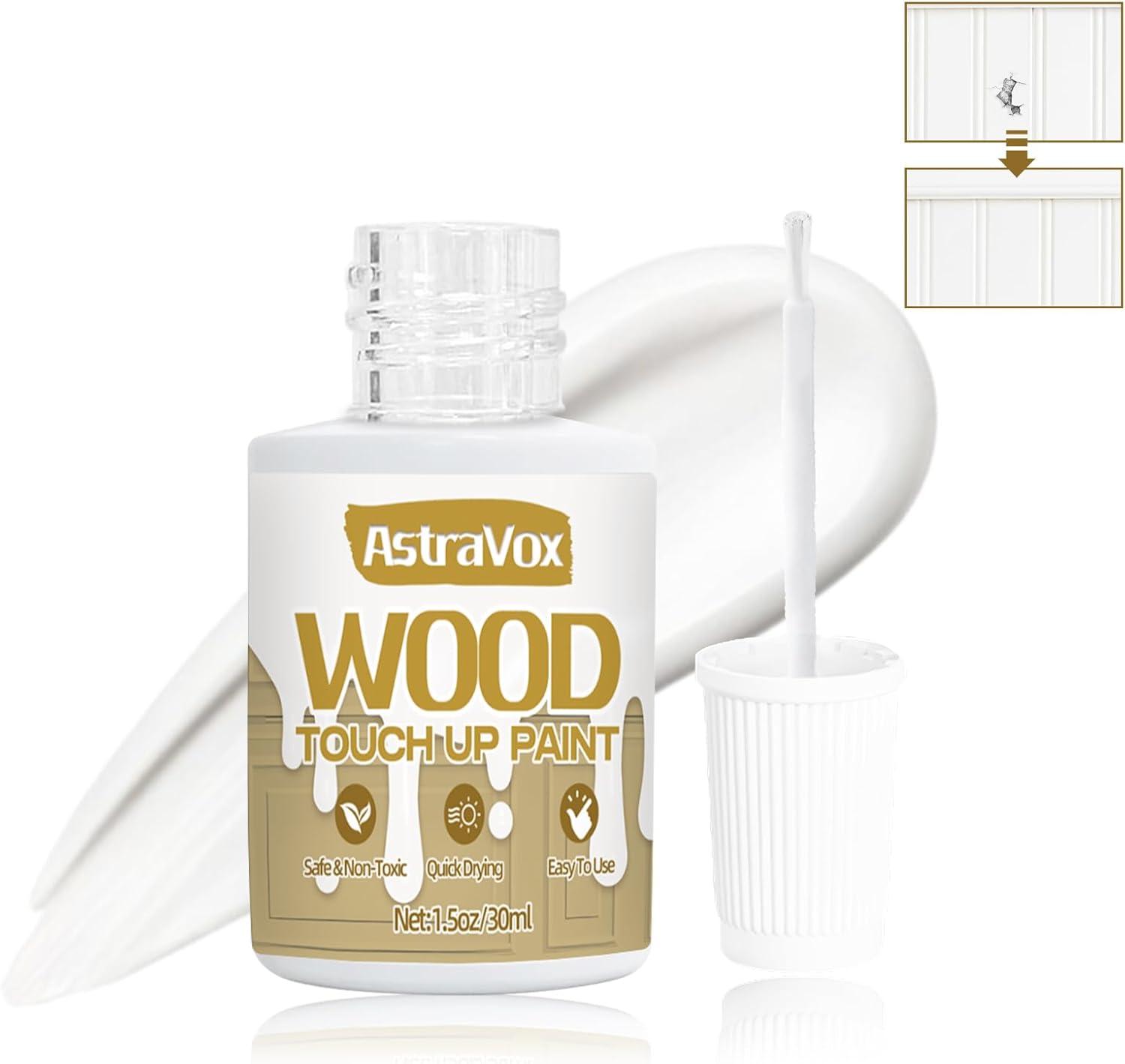 AstraVox Wood Touch Up Paint Tested: 1.5 Oz White's Surprising... Precision for Furniture Repair (Waterproof & Quick Dry)