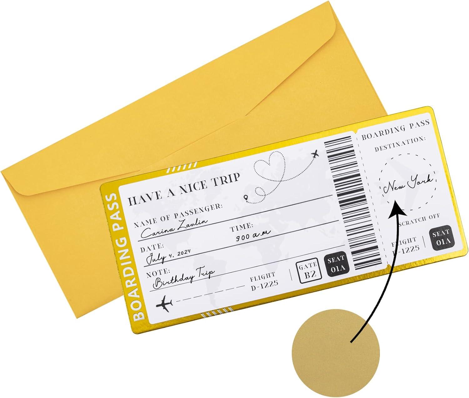 Versus Travel Gift Cards: Boarding Pass Elegance, Envelope Surprises, Unique Twist, Valentine's Magic