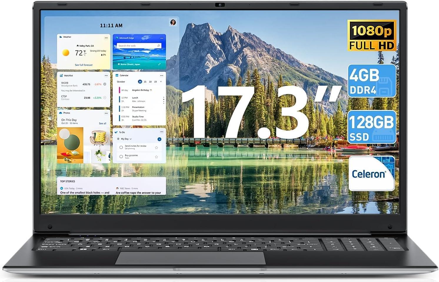 SGIN Windows 11 Laptop Tested: 17.3-Inch Display, 128GB SSD, 5G WiFi for Students & Business
