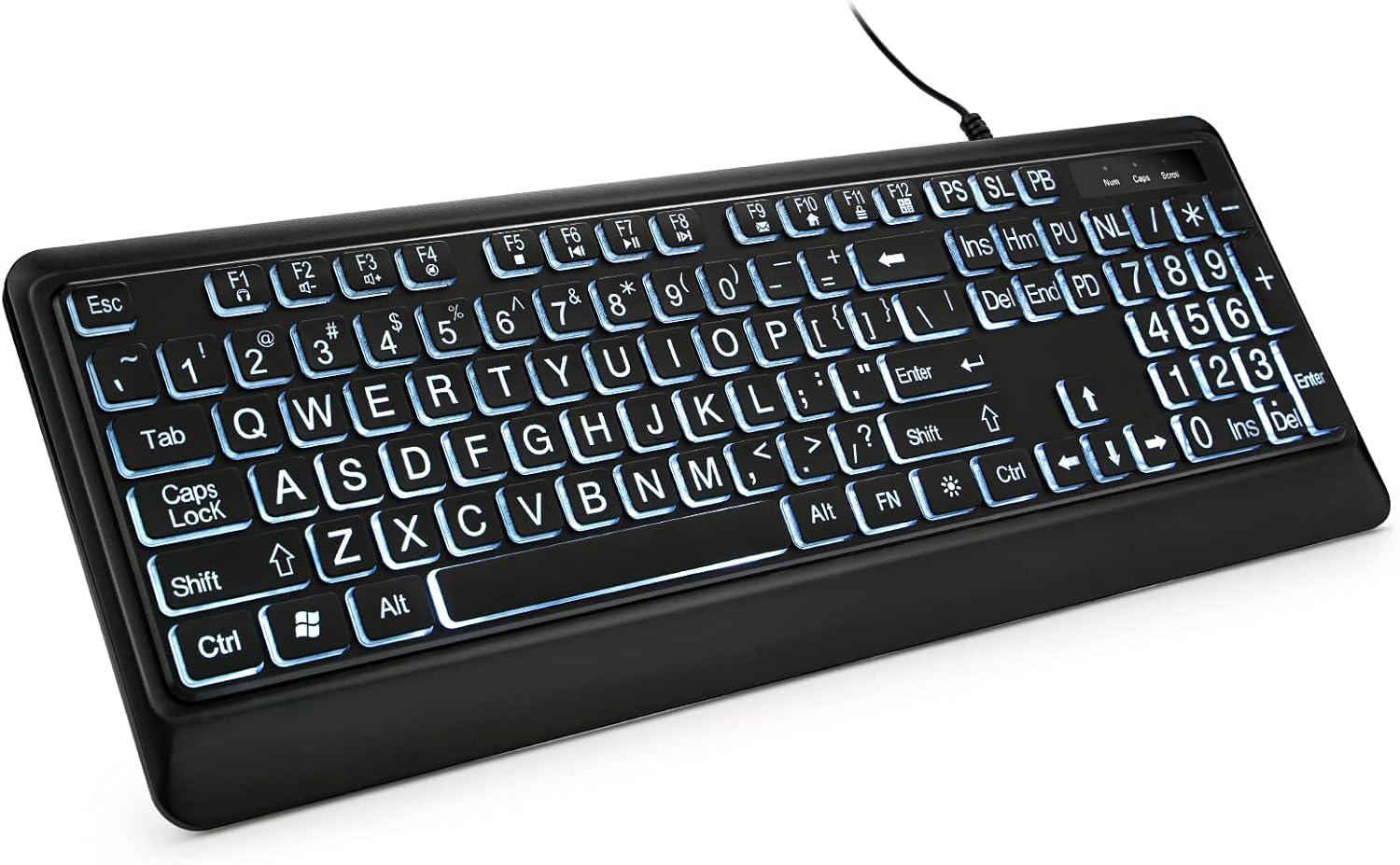 Surprising Insight: Large Print Backlit Keyboard for Elderly, Students, and Night Typing