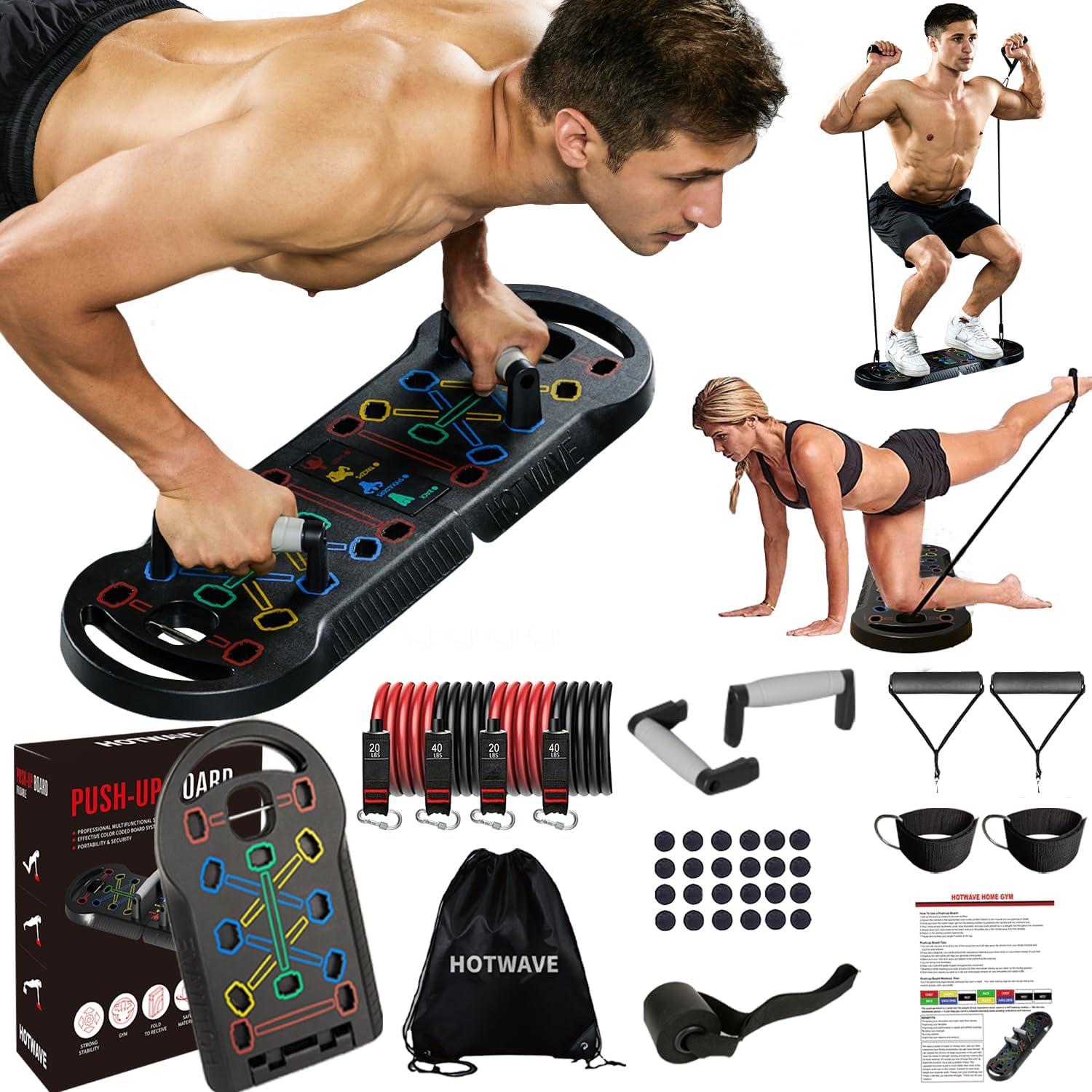 HOTWAVE Push-Up Board: Surprising Insight in Home Workouts... Compared to Gym Equipment