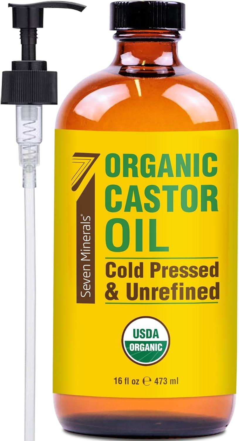 Castor Oil Showdown: 16 Fl Oz Glass Bottle Tested, USDA Organic & Hexane-Free Purity