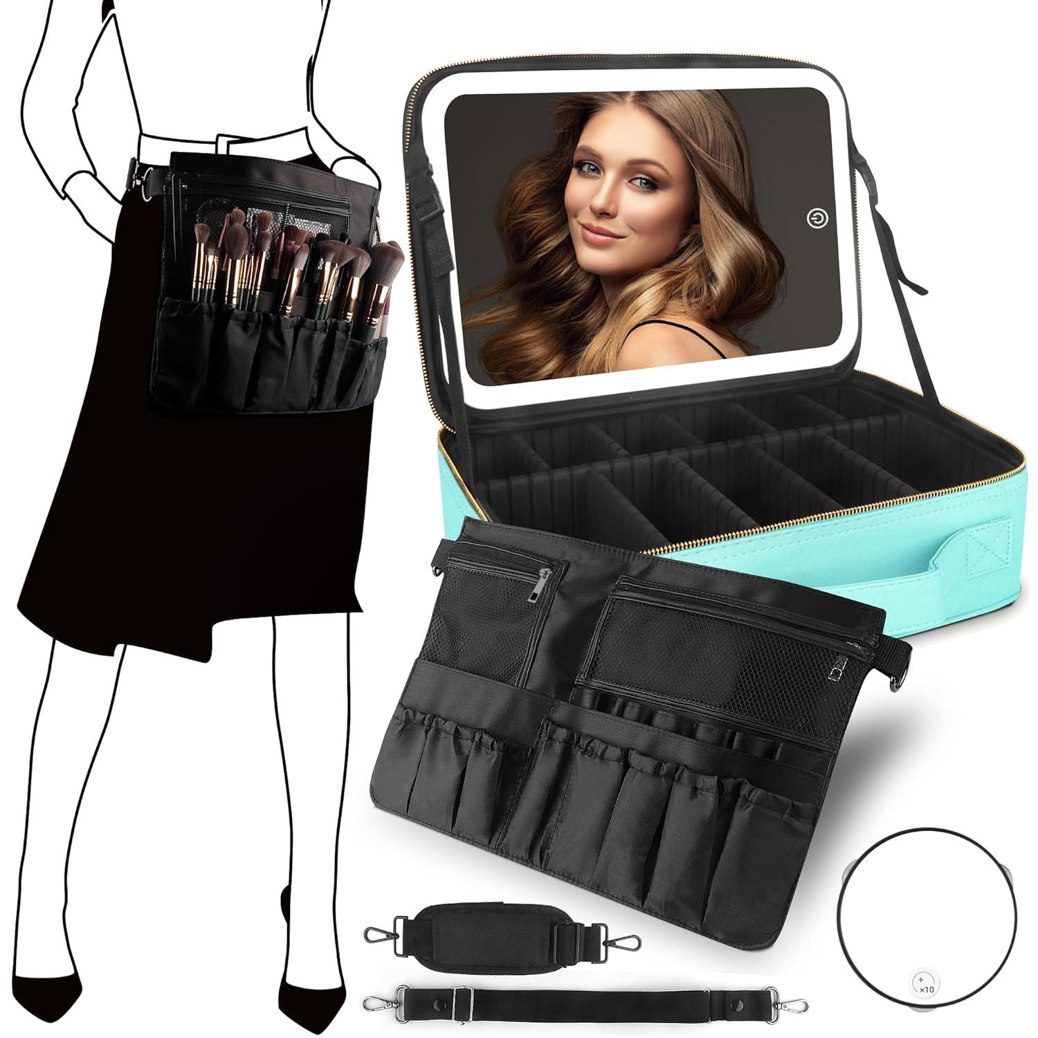 Travel Cosmetic Case Tested... with 3 Color Light & Adjustable Dividers!