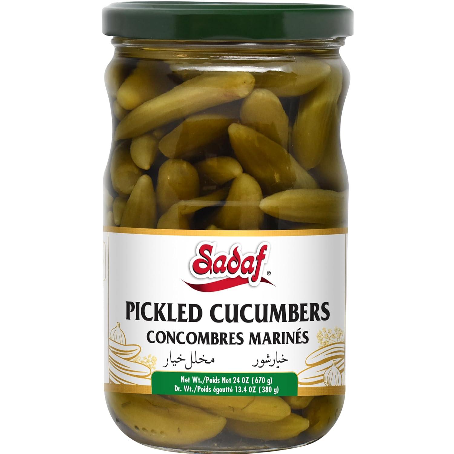 Compares Sadaf Pickled Cucumbers with Dill to Persian: Tested for Flavor & Snacking in 24-Oz Jar