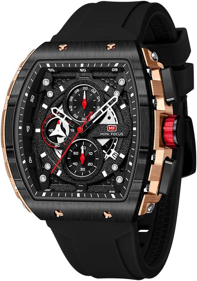 Mini Focus Men's Watch Showdown: Chronograph, Waterproof, Luminous, &