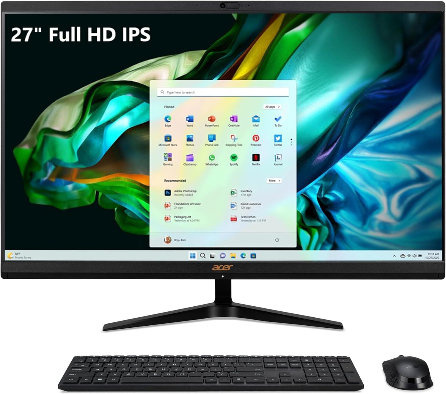 Acer Aspire C27-1800-UR12 AIO Desktop Showdown: 27-Inch IPS, 1TB SSD, Wi-Fi 6E, Wireless Kit Tested for 2024