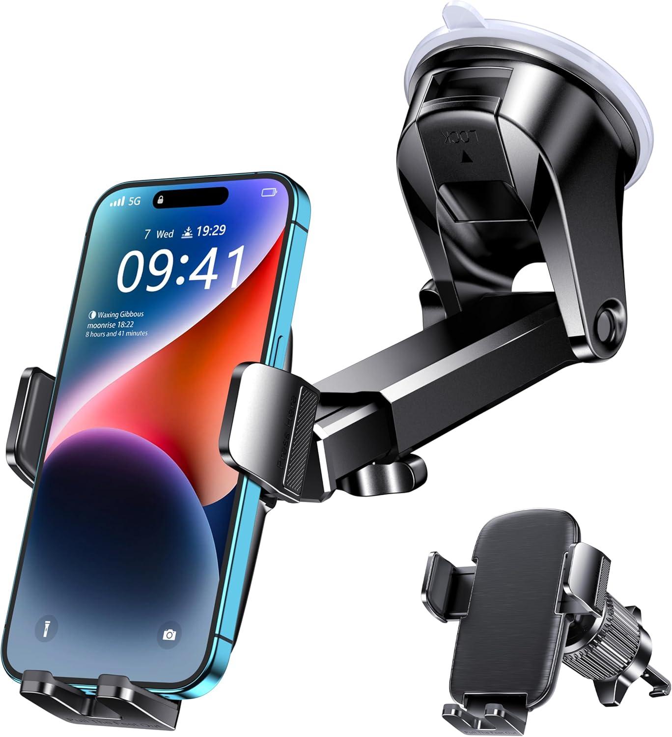 360° Adjustable Mount Showdown: Tested for Secure Suction, 3-in-1 Holder, Anti-Slip GPS Convenience